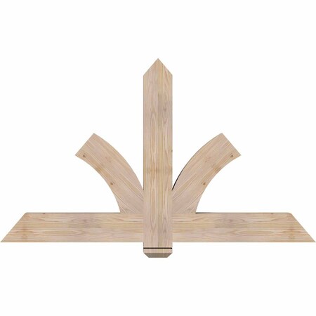 Ekena Millwork Redmond Smooth Timber Gable Bracket, Douglas Fir, 60"W x 35"H x 3 1/2"D x 5 1/2"F, 14/12 Pitch GBW060X35X0406RED00SDF